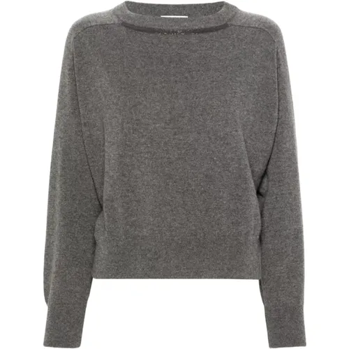 Cashmere Knit Sweater Monili Detail , female, Sizes: XS, S, M, L - BRUNELLO CUCINELLI - Modalova