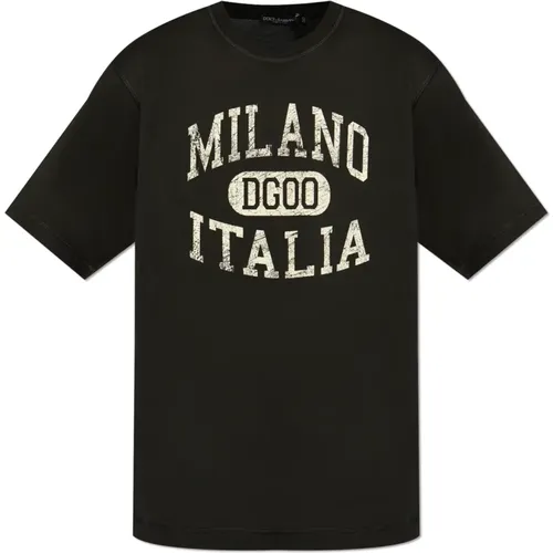 T-shirt with logo , male, Sizes: XL, L, M, 2XL - Dolce & Gabbana - Modalova