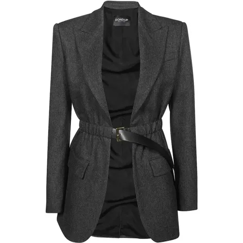 Blazer mit Gürtel und Taschen - Dondup - Modalova