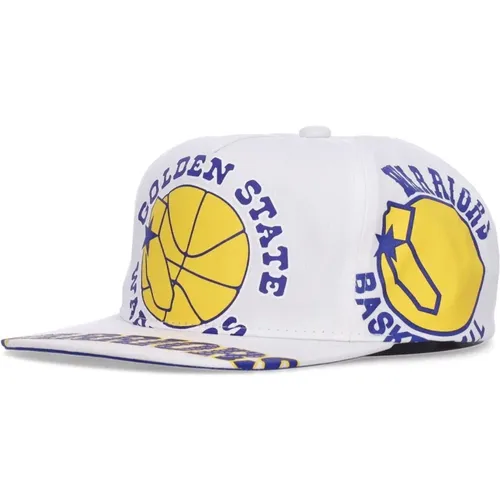 NBA Flat Brim Cap White , unisex, Sizes: ONE SIZE - Mitchell & Ness - Modalova