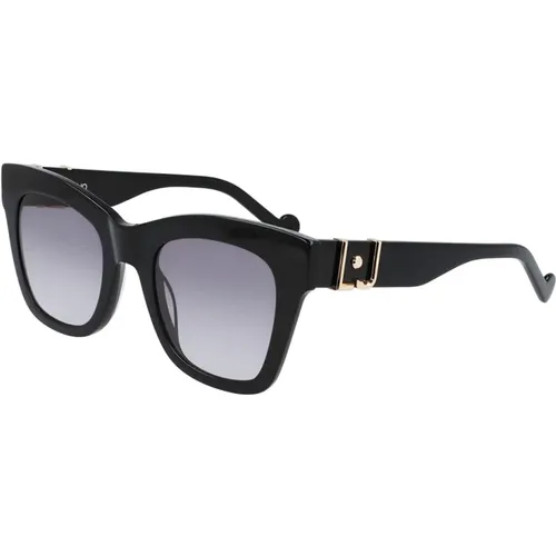 Schwarze Acetat-Sonnenbrille mit Glamourösem Stil , Damen, Größe: 50 MM - Liu Jo - Modalova