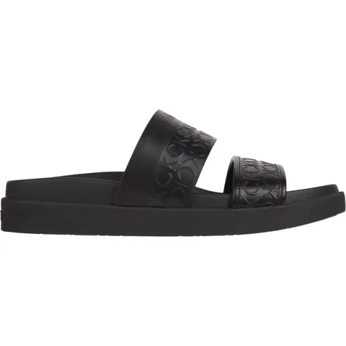 Ergo Slide Mono Women`s Sliders , female, Sizes: 3 UK, 4 UK, 8 UK - Calvin Klein - Modalova