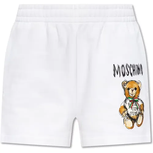 Shorts mit Logo , Damen, Größe: M - Moschino - Modalova