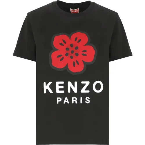 Flower Print T-shirt , female, Sizes: S, XS, L, M - Kenzo - Modalova