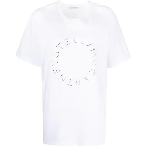 Rhinestone Logo T-Shirt - Stella Mccartney - Modalova