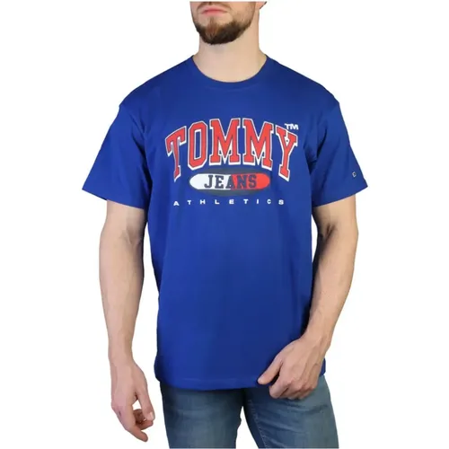 Herren T-Shirt mit kurzen Ärmeln und Rundhalsausschnitt , Herren, Größe: XS - Tommy Hilfiger - Modalova