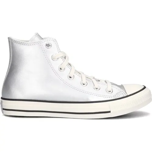 Silberne Hi-Top Sneakers Chuck Taylor , Damen, Größe: 35 EU - Converse - Modalova