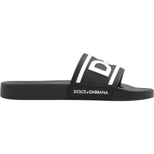 Slides with logo , male, Sizes: 6 UK, 7 UK - Dolce & Gabbana - Modalova