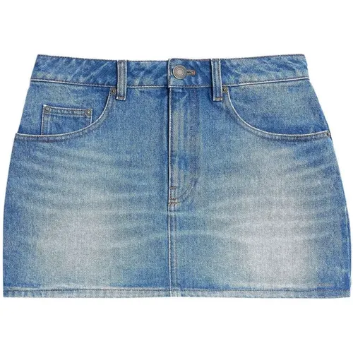 Denim Mini Skirt , female, Sizes: W27 - Ami Paris - Modalova