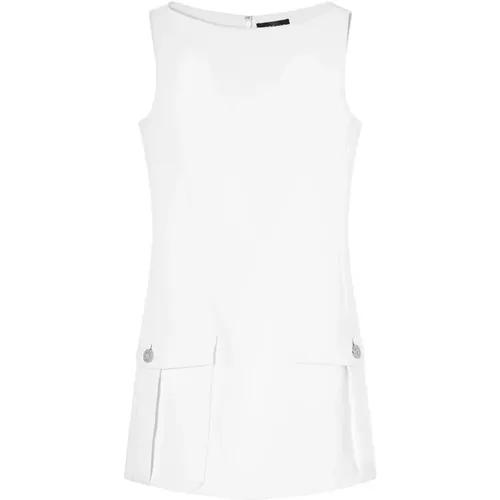 Optisch Weiße Mini Kleid Versace - Versace - Modalova