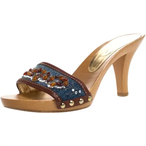 Pre-owned Denim sandals , female, Sizes: 3 UK - Dolce & Gabbana Pre-owned - Modalova