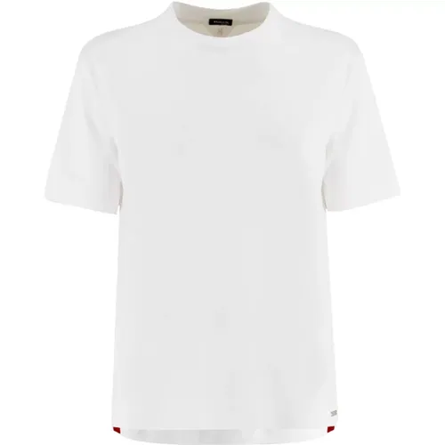 Baumwoll T-Shirt mit Rundhalsausschnitt , Damen, Größe: S - Kiton - Modalova