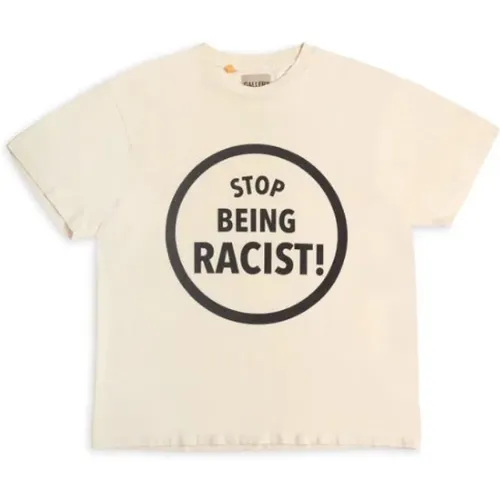 Stop Being Racist T-shirt Creme , Herren, Größe: S - Gallery Dept. - Modalova