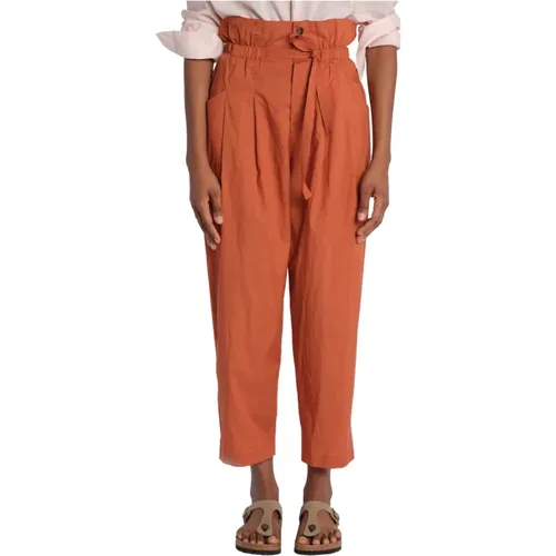 Belted Lyocell Cotton Pants , female, Sizes: S, 2XS, M, XS - Vanessa Bruno - Modalova