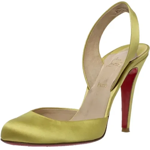 Pre-owned Satin sandals , female, Sizes: 6 UK - Christian Louboutin Pre-owned - Modalova