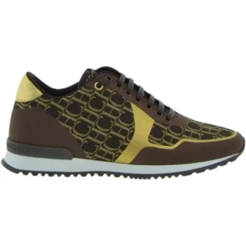 Brown and Gold Canvas Runner Sneakers , female, Sizes: 3 UK - Carolina Herrera - Modalova