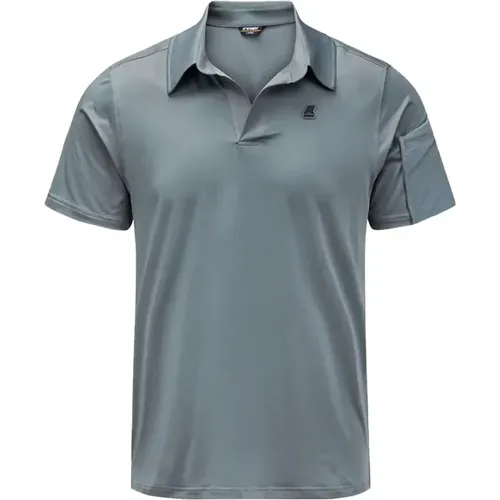 Graues Everest Polo-Shirt , Herren, Größe: M - K-way - Modalova