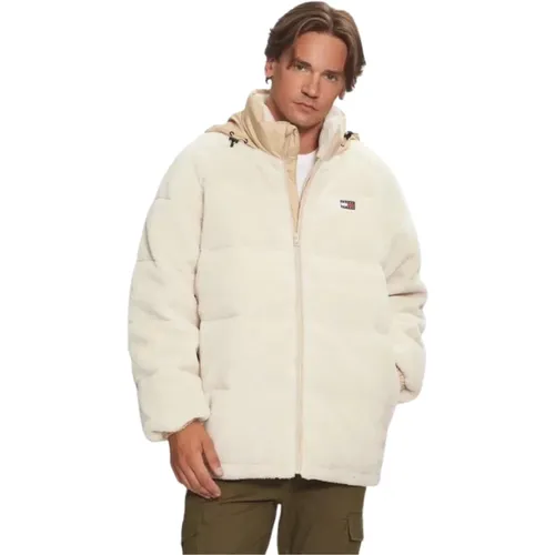 Puffer Hooded Coat , male, Sizes: M - Tommy Hilfiger - Modalova