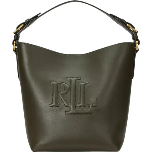 Medium Witley leather bucket bag , female, Sizes: ONE SIZE - Ralph Lauren - Modalova