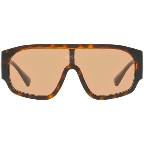 VE 4439 Sunglasses in Dark Havana/Light Brown , female, Sizes: 33 MM - Versace - Modalova