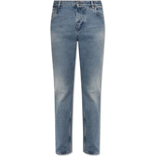 Jeans mit Logo , Herren, Größe: W29 - Balmain - Modalova