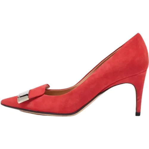 Pre-owned Suede heels , female, Sizes: 2 UK - Sergio Rossi Pre-owned - Modalova