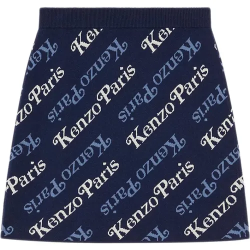 Blaue Rippbund Röcke , Damen, Größe: XS - Kenzo - Modalova