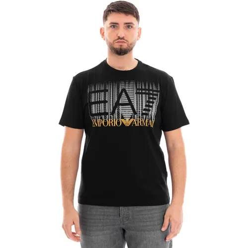 Herren Casual T-Shirt , Herren, Größe: XL - Emporio Armani EA7 - Modalova