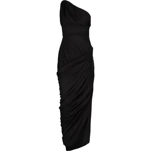 Asymmetrical One-Shoulder Draped Gown , female, Sizes: XS, S, M - Rick Owens - Modalova
