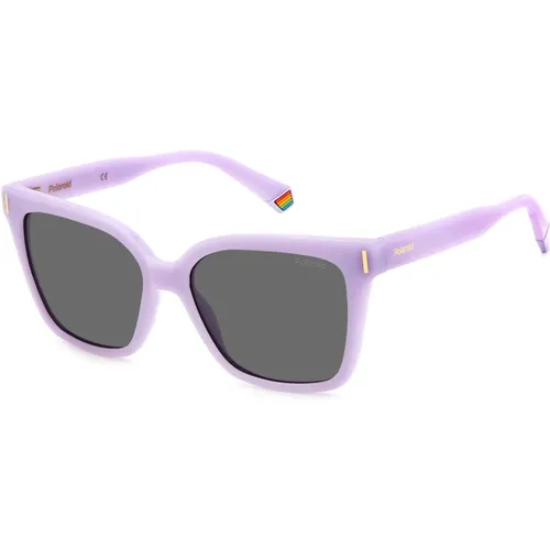 Sunglasses,Schwarze/Graue Sonnenbrille,Sonnenbrille,Weiß/Braun Getönte Sonnenbrille - Polaroid - Modalova