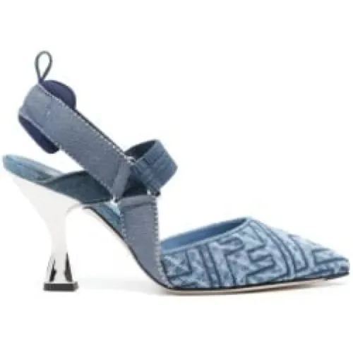 Denim Colibrì Sandalen , Damen, Größe: 38 EU - Fendi - Modalova