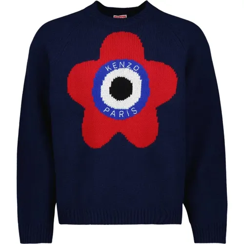 Wool Logo Sweater Round Neck , male, Sizes: S, M, L - Kenzo - Modalova