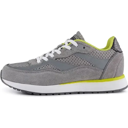 Hailey Sneaker with Reflective Design , female, Sizes: 5 UK, 4 UK, 3 UK - Woden - Modalova