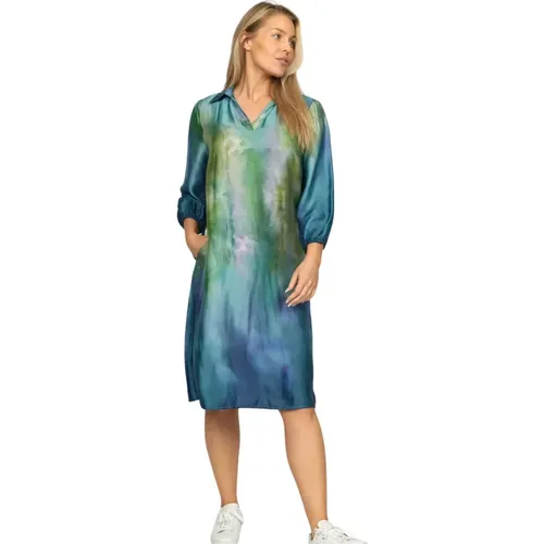 Blue Dress Shila.Hs24 ¾ Sleeves , female, Sizes: 2XL, S - 2-Biz - Modalova