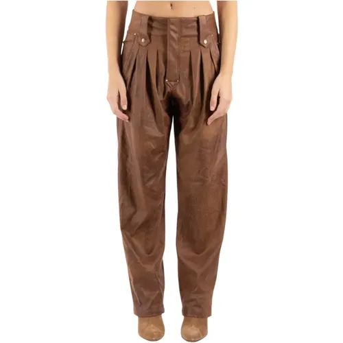 Tapered Cognac Hose , Damen, Größe: S - Isabel marant - Modalova