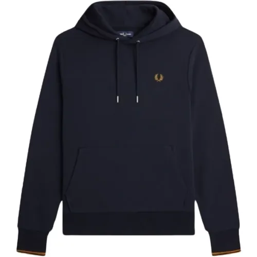 Kapuzen-Zip-Sweatshirt mit regulärer Passform , Herren, Größe: M - Fred Perry - Modalova