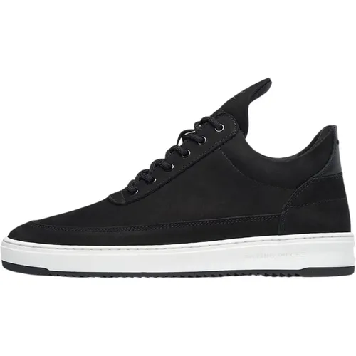 Niedrige Top Basis Schwarz , Herren, Größe: 46 EU - Filling Pieces - Modalova