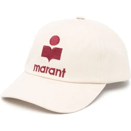 Pink Logoed Hat with Embroidered Front Logo , female, Sizes: 57 CM - Isabel marant - Modalova