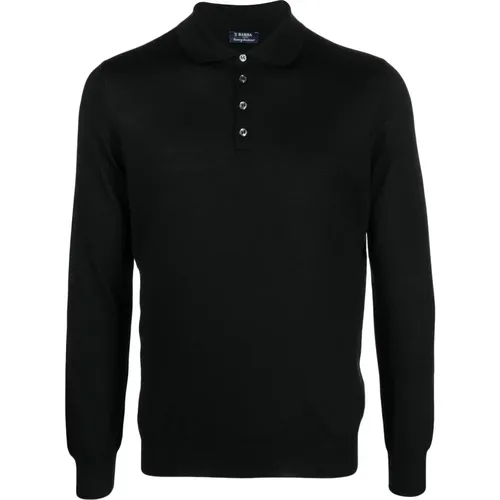 Luxuriöses Cashmere Seiden Polo Shirt - Barba - Modalova