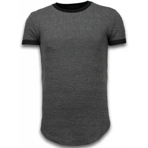 D Lang Fit Shirt Mit Reißverschluss - Herren T-Shirt - T09183G , Herren, Größe: M - True Rise - Modalova