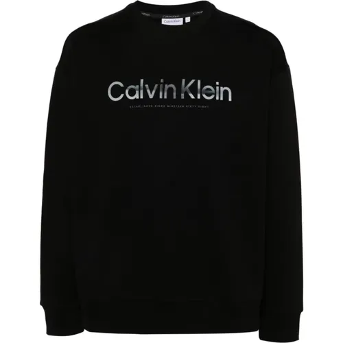 Schwarze Pullover für Männer , Herren, Größe: XL - Calvin Klein - Modalova
