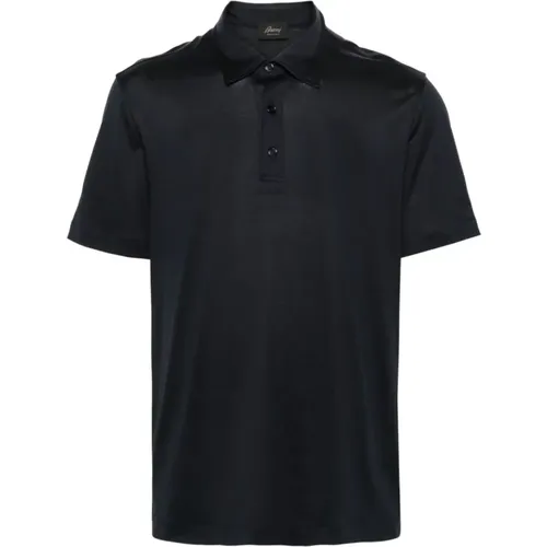 Mitternachtsblaues Polo-Shirt , Herren, Größe: XL - Brioni - Modalova