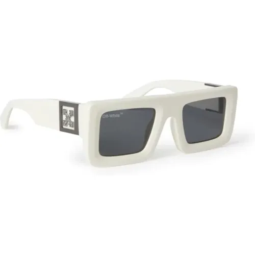 Off , Luxury Rectangular Sunglasses , unisex, Sizes: 51 MM - Off White - Modalova