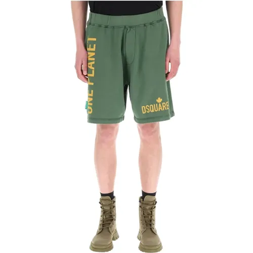 Bequeme Baumwoll-Sweatshorts - Dsquared2 - Modalova