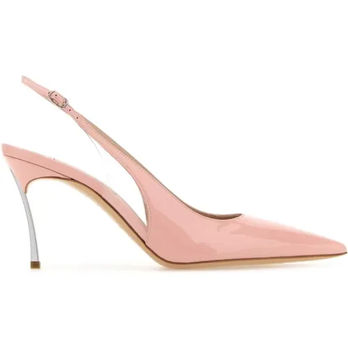 Rosa Leder Tiffany Minou Pumps - Casadei - Modalova