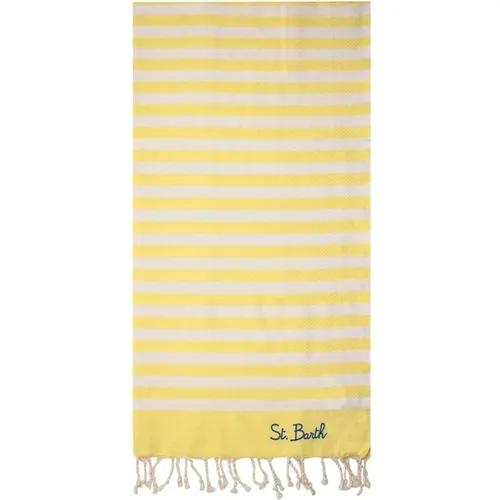 Striped Beach Towel , male, Sizes: ONE SIZE - Saint Barth - Modalova
