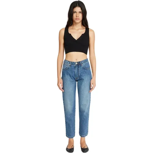 Jeans mit Strass , Damen, Größe: W26 - Silvian Heach - Modalova
