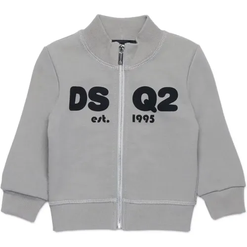 Logo Sweatshirt mit Reißverschluss, Dsq2 est.1995 - Dsquared2 - Modalova