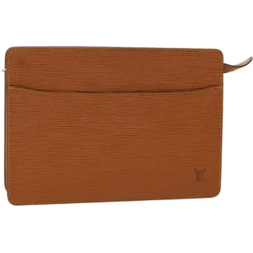 Pre-owned Leather clutches , female, Sizes: ONE SIZE - Louis Vuitton Vintage - Modalova