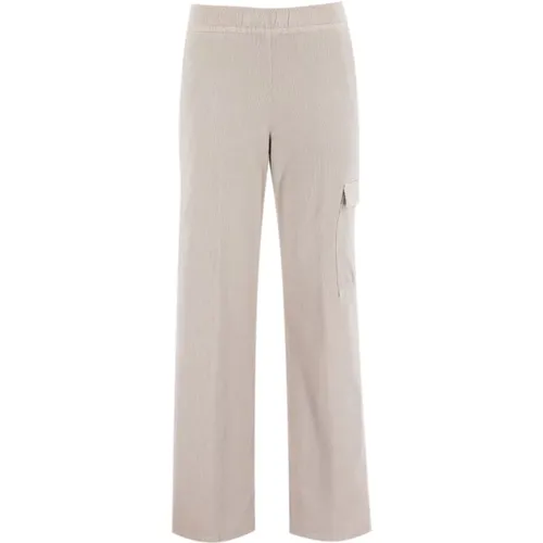 Baumwoll-Ripp Elastische Taille Hose , Damen, Größe: XS - PANICALE - Modalova